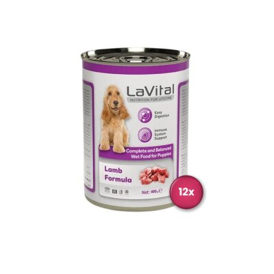 LaVital Puppy Kuzulu Yavru Köpek Konservesi 400 gr (12 Adet)