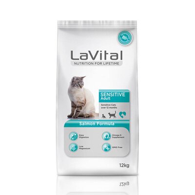LaVital Sensitive Hassas Sindirim Somonlu Yetişkin Kedi Maması 12 kg