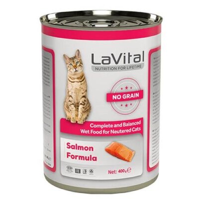 LaVital Tahılsız Somonlu Kısırlaştırılmış Kedi Konservesi 400 gr