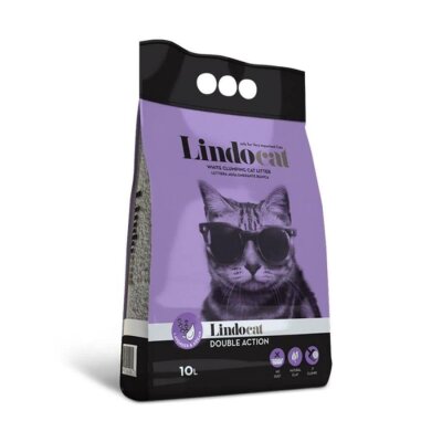 LindoCat Lavanta Kokulu İnce Taneli Topaklanan Bentonit Kedi Kumu 10 L