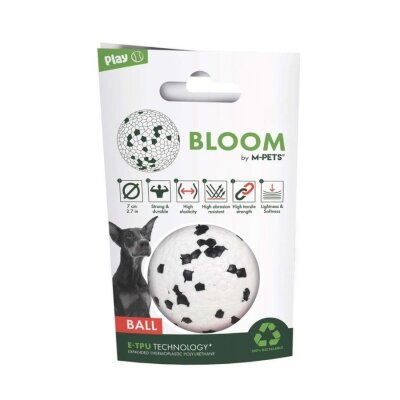 M-Pets Bloom Ball Parçalanmaz Yüzen Köpek Oyun Topu Beyaz 7 cm