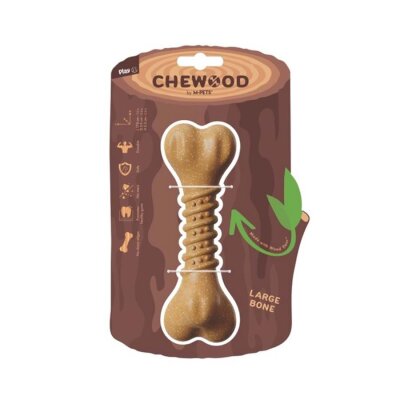 M-Pets Chewood Kemik Formlu Köpek Çiğneme Oyuncağı (L)