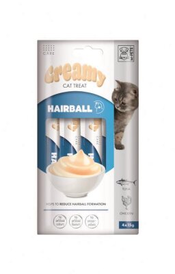 M-Pets Tüy Yumağı Destekli Tavuk ve Ton Krem Ödül 4 x 15 gr