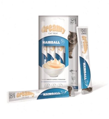 M-Pets Tüy Yumağı Destekli Tavuk ve Ton Krem Ödül 4 x 15 gr