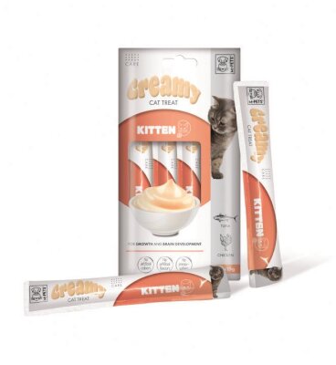 M-Pets Tavuk ve Ton Balıklı Yavru Kedi Krem Ödülü 4 x 15 gr