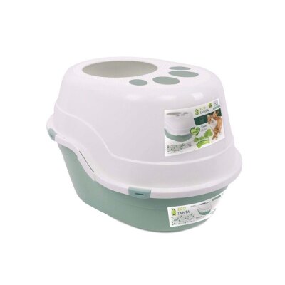 M-Pets Eco Tanta Geri Dönüştürülmüş Üstten Girişli Kedi Tuvaleti Yeşil