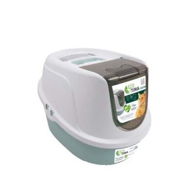 M-Pets Eco Tıma Geri Dönüştürülmüş Kapalı Kedi Tuvaleti M Yeşil