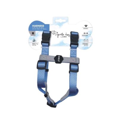 M-Pets Yumuşak Dolgulu Köpek Göğüs Tasması (Mavi, M)