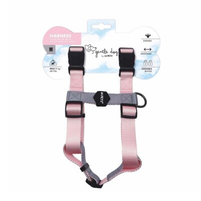 M-Pets Yumuşak Dolgulu Köpek Göğüs Tasması (Pembe, M)