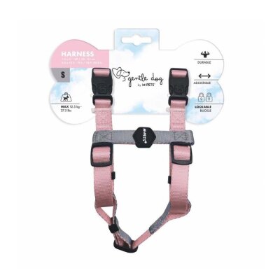 M-Pets Yumuşak Dolgulu Köpek Göğüs Tasması (Pembe, S)