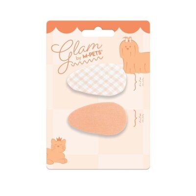 M-Pets Glam Fiyonk-Gözlük İkili Kedi ve Köpek Süs Tokası (Turuncu)