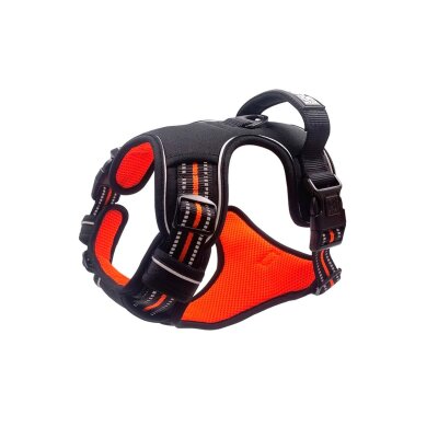 M-Pets Hiking Su Geçirmez Reflektörlü Köpek Göğüs Tasması Turuncu M