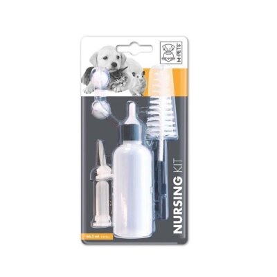 M-Pets Yavru Kedi ve Köpek Biberon Seti (5 Yedek Emzikli) 66,5 ml