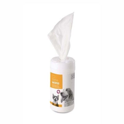 M-Pets Aloe Veralı Kedi ve Köpek Diş Temizleme Mendili 40'lı