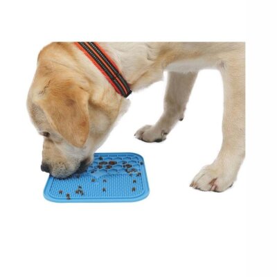 M-Pets Lecca Yavaş Beslenme Yalama Matı, Mavi L