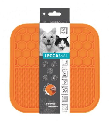 M-Pets Lecca Yavaş Beslenme Yalama Matı Turuncu (M)
