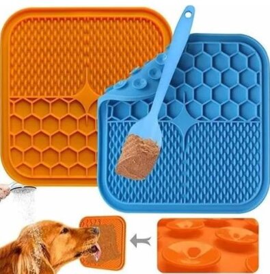 M-Pets Lecca Yavaş Beslenme Yalama Matı Turuncu (M)