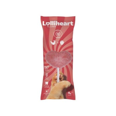 M-Pets Lolliheart Çilekli Dondurularak Kurutulmuş Kedi Ödülü 4 gr