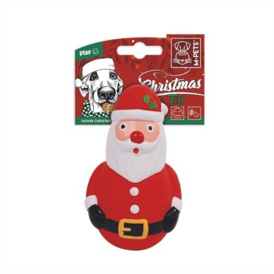 M-Pets Noel Baba Sesli Latex Köpek Oyuncağı 7 cm