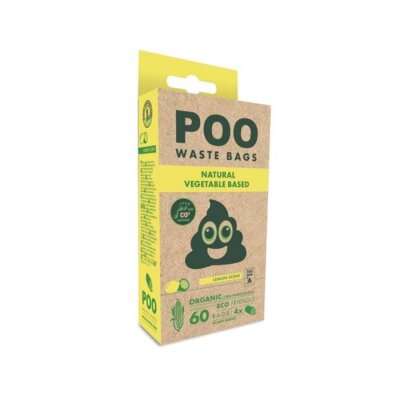 M-Pets Limon Kokulu Çözünebilir Dışkı Poşeti 15 Yaprak x 4 Rulo