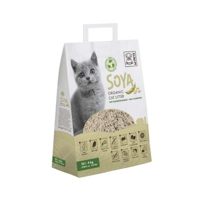 Naturel Topaklanan Organik Soya Kedi Kumu, 10 L