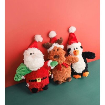 M-Pets Noel Baba Ödül Hazneli Sesli Peluş Köpek Oyuncağı