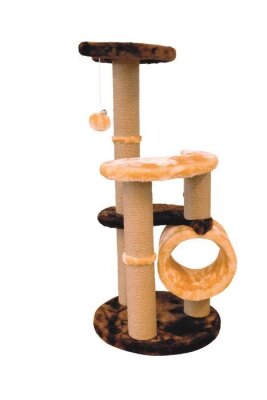 M-Pets Ventoux Peluş Kaplı Kedi Tırmalama Tahtası 40x40x86 cm