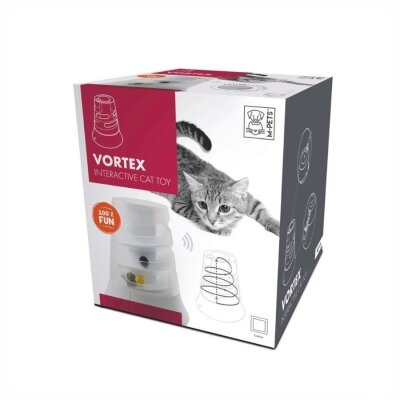 M-Pets Vortex Işık-Ses Sensörlü Elektronik Kedi Oyuncağı (Beyaz)