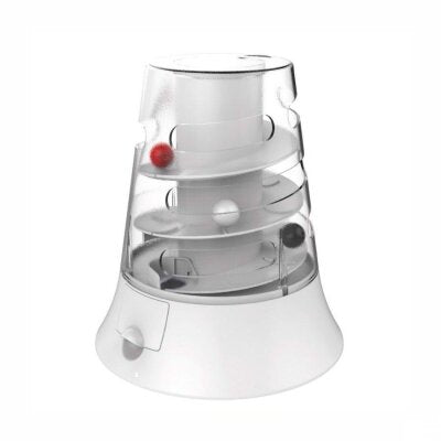 M-Pets Vortex Işık-Ses Sensörlü Elektronik Kedi Oyuncağı (Beyaz)