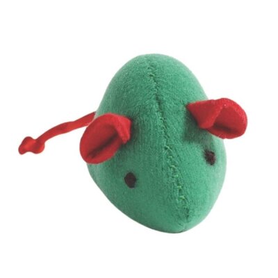 Yuvarlanan Pofuduk Peluş Fare Kedi Oyuncağı, 6 cm