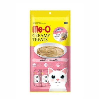 Me-O Creamy Çizgili Orkinos Balıklı 4x15 gr Kedi Ödülü