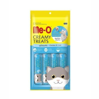 Me-O Creamy Tavuklu ve Ciğerli 4x15 gr Krema Kedi Ödülü