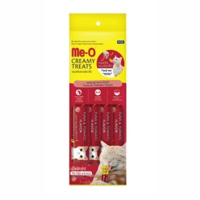 Me-O Creamy Ton Balıklı ve Domatesli 4x15 gr Kedi Ödülü