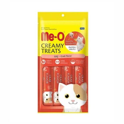 Me-O Creamy Yengeçli ve Ton Balıklı 4x15 gr Kedi Ödülü