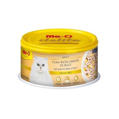 Me-O Jöleli Ton Balıklı ve Peynirli 80 gr Yetişkin Kedi Konservesi