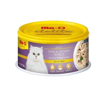 Me-O Jöleli Ton Balıklı ve Tavuklu 80 gr Yetişkin Kedi Konservesi