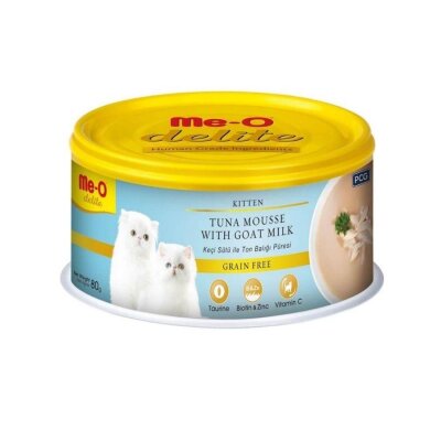 Me-O Delite Püre Keçi Sütlü ve Ton Balıklı 80 gr Yavru Kedi Konservesi