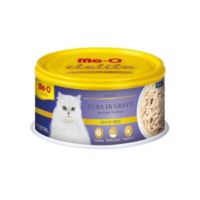 Me-O Delite Soslu Ton Balıklı Tahılsız 80 gr Yetişkin Kedi Konservesi