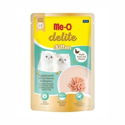 Me-O Delite Tavuklu, Somonlu ve Keçi Sütlü 70 gr Yavru Kedi Konservesi