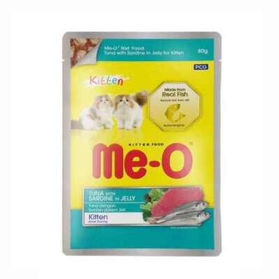 Me-O Jöleli Ton Balıklı ve Sardalyalı 80 gr Yavru Kedi Konservesi