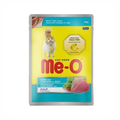 Me-O Jöleli Ton Balıklı ve Tavuklu 80 gr Yetişkin Kedi Konservesi