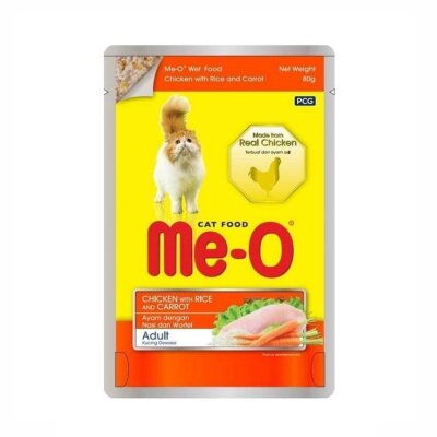 Me-O Tavuk, Pirinç ve Havuçlu 80 gr Yetişkin Kedi Konservesi