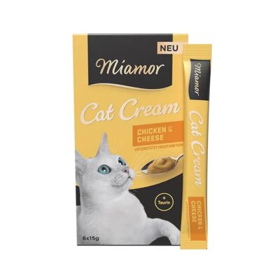 Miamor Cream Tavuklu ve Peynirli Kedi Krema Ödülü 15 gr x 6