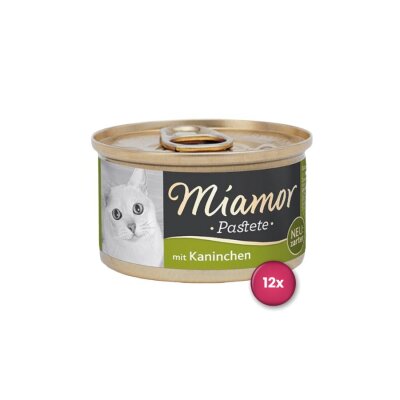 Miamor Pastete Tavşanlı Ezme Yetişkin Kedi Konservesi 85 gr x 12 Adet