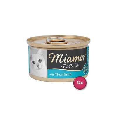 Miamor Pastete Ton Balıklı Ezme Yetişkin Kedi Konservesi 85 gr x12