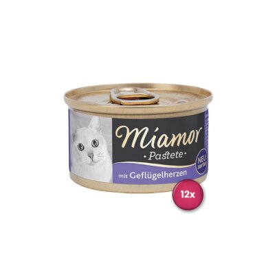 Miamor Pastete Yürekli Ezme Yetişkin Kedi Konservesi 85 gr x 12 Adet