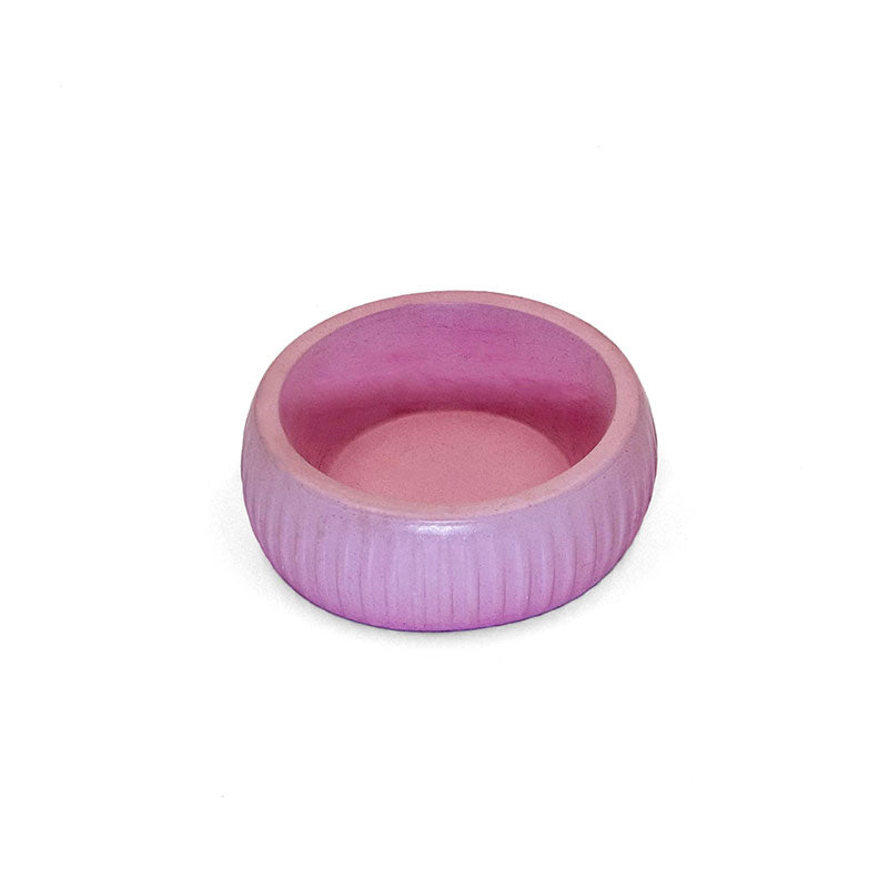 Paslanmaz Çelik Hazneli Organik Seramik Mama Kabı (Pembe)