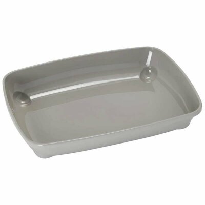 Moderna Açık Alçak Kenarlı Yavru Kedi Tuvaleti 37 cm (Gri)