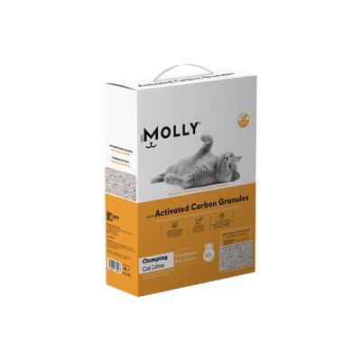 Molly Aktif Karbon Granüllü Topaklanan Kedi Kumu 10 L
