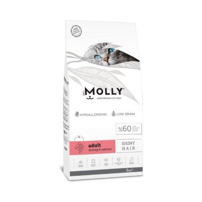 Molly Düşük Tahıllı Karidesli ve Somonlu Yetişkin Kedi Maması 2 kg